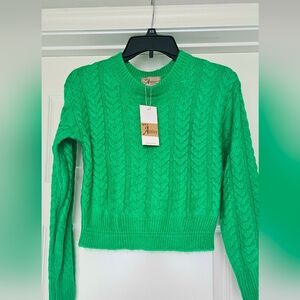 Ashley By 26 International Vibrant Green Knit Sweater